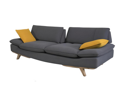 Stilvolles Graues 3-Sitzer Sofa Moderne Luxuriöse Wohnzimmer Couchen