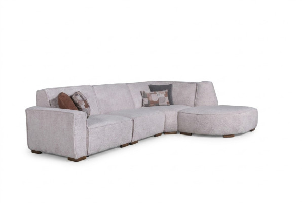 Exklusives Weißes Ecksofa L-Form Wohnzimmer Designer Couch Moderne Möbel