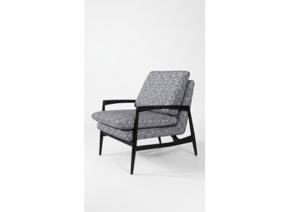 Grauer Textil Sessel Wohnzimmer Armlehnensessel Moderner Einsitzer Neu
