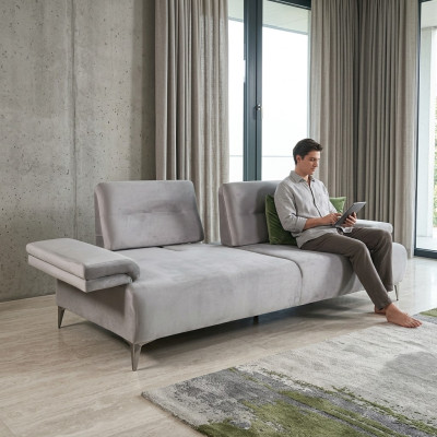 Hellbeiges Sofa Designer 3-Sitzer Wohnzimmer Edle Couchen Moderne Sofas