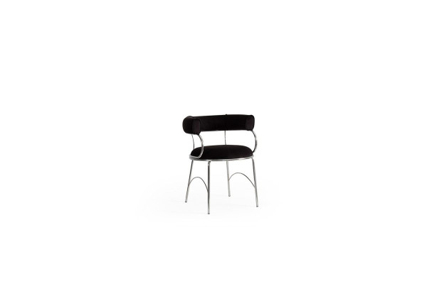 Designer Schwarzer Barhocker Luxuriöse Esszimmer Metallrahmen Stühle