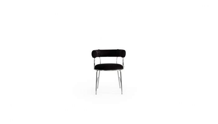 Designer Schwarzer Barhocker Luxuriöse Esszimmer Metallrahmen Stühle