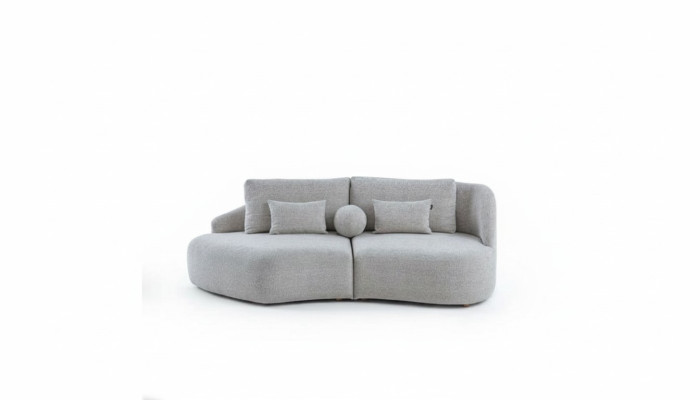 Moderner Hellgrauer 3-Sitzer Wohnzimmer Dreisitzer Luxus Couchen Sofas