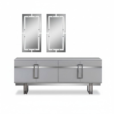 Neuheit Esszimmer Set Besteht aus 3tlg. Modern Anrichte und 2x Spiegel