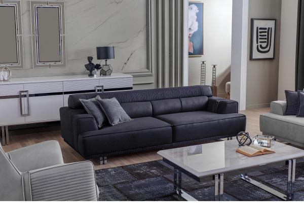 Sofa 3 Sitzer Modern Möbel Weiße Wohnzimmer Luxus Designer 235cm Einrichtung