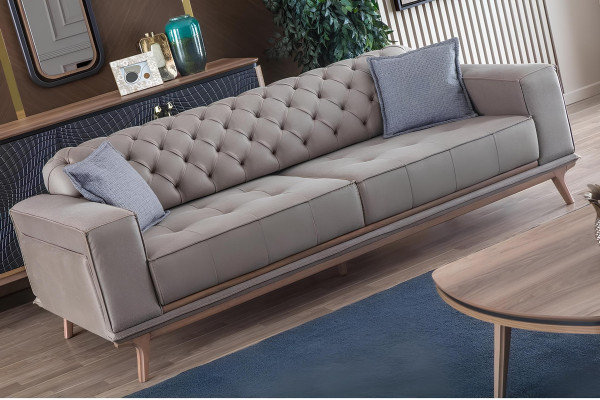 Luxus Modern Wohnzimmer Set 4tlg. 4 sitzer Sessel couchtisch Möbe Neu