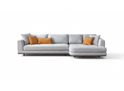 Luxus Ecksofa L - Form Modern Möbel von Wohnzimmer Grau farbe Designer