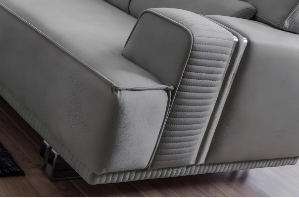 Sofa 3 Sitzer Modern Möbel Grau Wohnzimmer Luxus Einrichtung 235cm