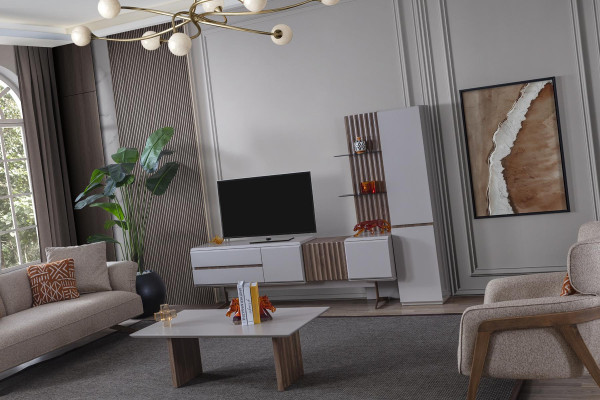 Wohnzimmer Set Einrichtung Komplettes Zimmer Möbel Sofa Couch Set 5tlg.