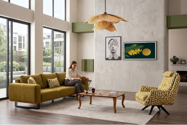 Luxus Sofagarnitur 4 + 1 Sitzer Set Designer Sofa Textil Polster Couchen