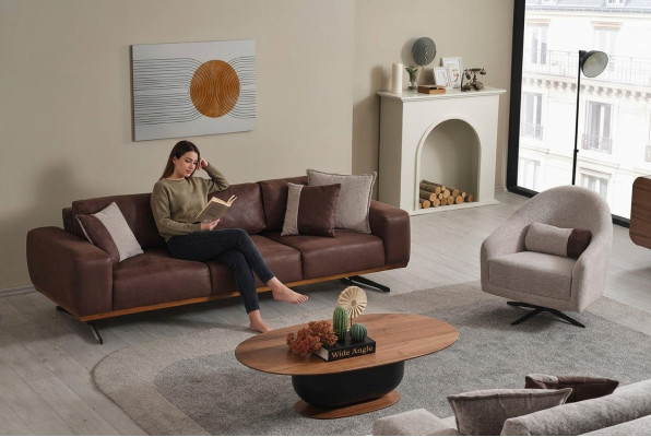 Modern Wohnzimmer set 2tlg. Sofa Sessel 4+1 Sitzer Sofagarnitur Sofas Couchen