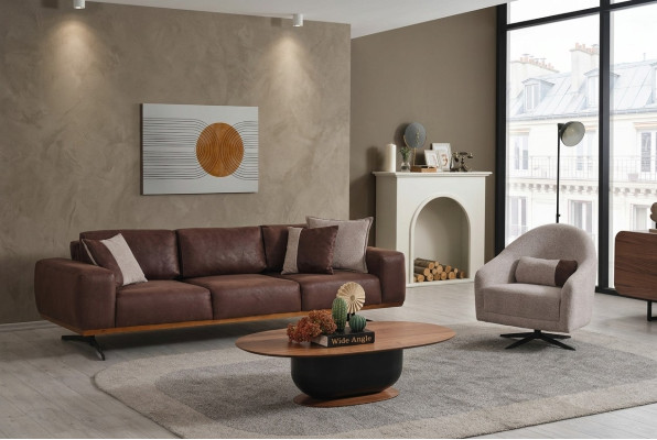 Modern Wohnzimmer set 2tlg. Sofa Sessel 4+1 Sitzer Sofagarnitur Sofas Couchen