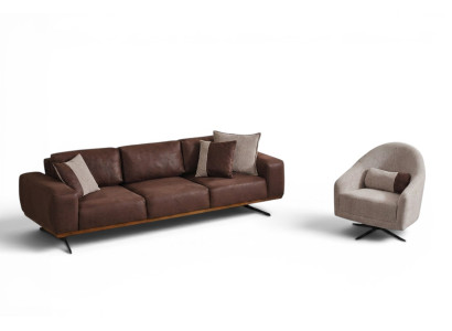 Modern Wohnzimmer set 2tlg. Sofa Sessel 4+1 Sitzer Sofagarnitur Sofas Couchen