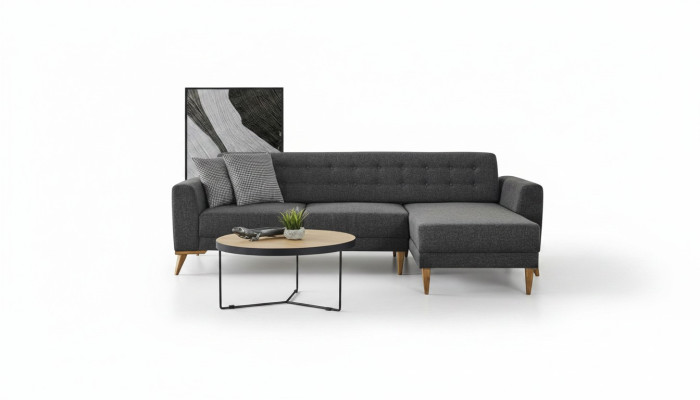 Luxus Ecksofa L - Form moderne Grau Couch Designer Möbel Wohnzimmer