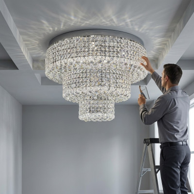 Hängeleuchte Kronleuchter Lampe Kristalllampe Deckenleuchte Lampen 80x55