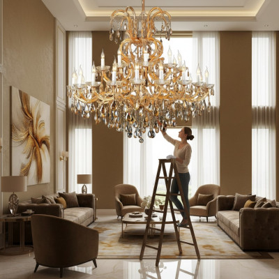Kronleuchter Moderne Pendelleuchte Deckenleuchte Luxus Luster Leuchte Lampe