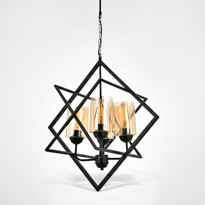 Deckenlampe Pendelleuchte Wohnzimmer Luxus Innenbereich black Luster Leuchte