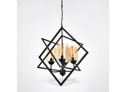 Deckenlampe Pendelleuchte Wohnzimmer Luxus Innenbereich black Luster Leuchte