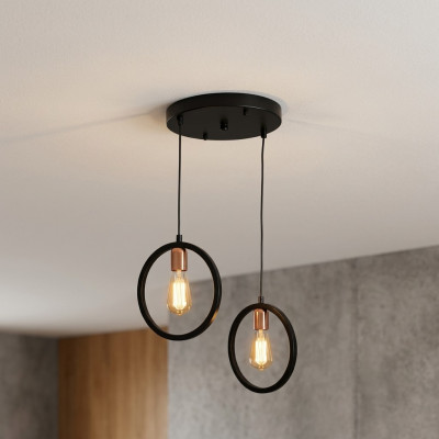 Deckenlampe für Wohnzimmer oder Gast luxuriös schwarz stilvoll Leuchte