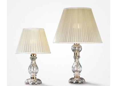 Weiße Transparente Tischlampe Antik Stil Kronleuchter Kristall Lampe