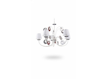 Luxuriöser 4x Lampen Kronleuchter Deckenleuchte Art déco Weiß Neu