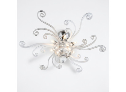 Luxus Deckenleuchter Weiß Kronleuchter Deckenlampe Lüster Kristall Lampe