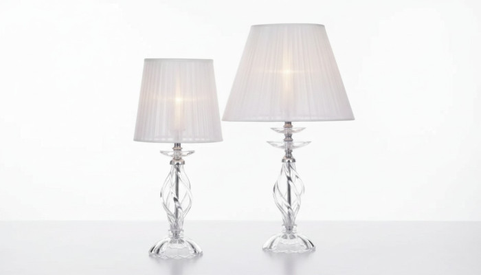 Designer Kristall Weiße Stehlampe Kronleuchter Antik Stil Tisch Lampe