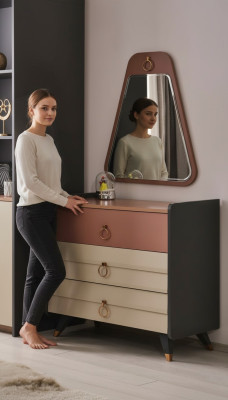 Kommode mit Spiegel Setra Modern Kommode Luxus design Schlafzimmer neu