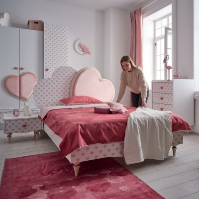 Modern Betten Kinderbett Kinderzimmer Bett Kinderbett Möbel Holz Weiß Neu