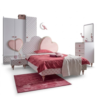 Modern Betten Kinderbett Kinderzimmer Bett Kinderbett Möbel Holz Weiß Neu