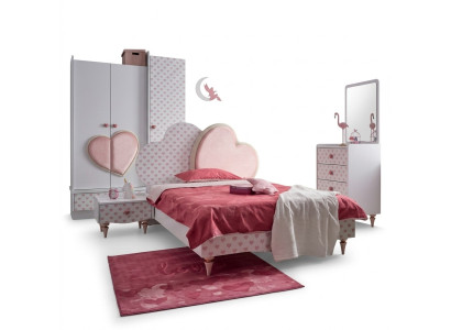 Modern Betten Kinderbett Kinderzimmer Bett Kinderbett Möbel Holz Weiß Neu