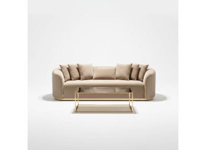 Sofa 3 Sitzer Sofas Sitz Modern Couch Luxus Textil Wohnzimmer Dreisitzer