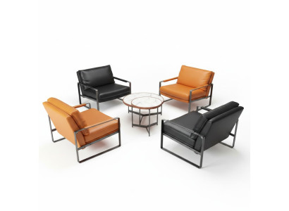 Sessel Polster Sitzer Modern Design Leder Sessel Lounge Luxus Wohnzimmer