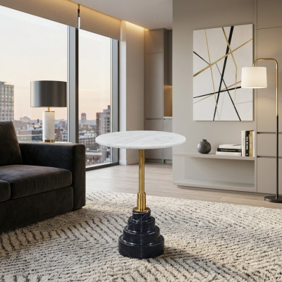 Beistell Tische Wohnzimmer Rund Hochwertig Modern luxus Couchtisch Marmor