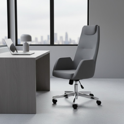 Modern bequem Drehstuhl Möbel Grau Büro Sessel Gaming Stuhl Bürostuhl neu