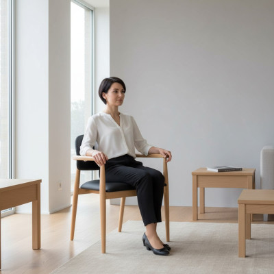 Schwarzer Lehnstuhl Designer Esszimmerstuhl Luxus Einsitzer Holzmöbel