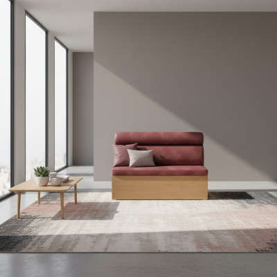 Designer Kunstleder Küchenbank Esszimmer Sitzbank Luxus Wohnottomane