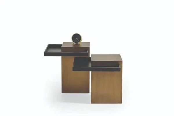 Modernes Couchtisch-Set Wohnzimmer Luxus Möbel 3x Holz Beistelltische