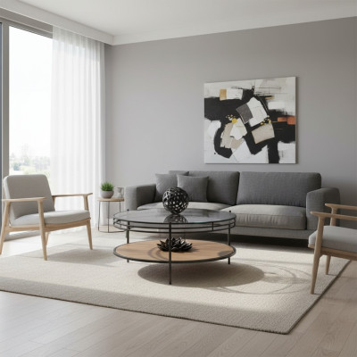 Modern Runde Couchtisch Kaffeetisch Beistelltisch Designer Wohnzimmer Tische