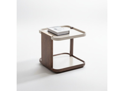 Moderner Braun Beistelltisch Designer Wohnzimmer Holz Quadratisch neu