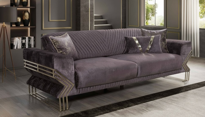 Eleganter Dreisitzer Moderne Wohnzimmer Luxus Couch Polster 3 Sitzer