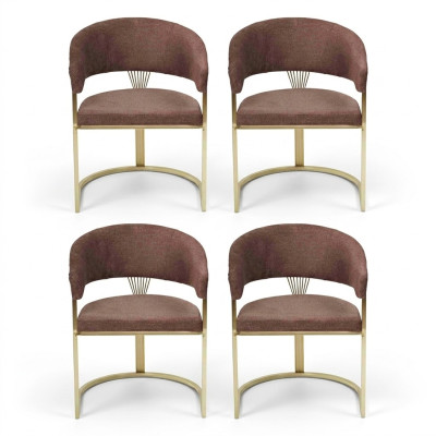 Design Lehn Garnitur Sessel Komplett Modernes Set Neu 4x Stühle Stuhl Polster