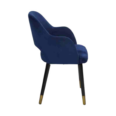 Luxus 6x Stühle Blauer Küchenmöbel Designer Modern Esszimmerstuhl Holzmöbel