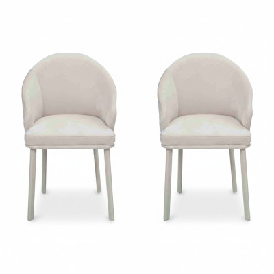 Moderne Esszimmer Weiße 2x Stühle Designer Küchen Polster Sitz Möbel