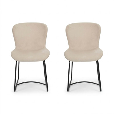 Esszimmerstuhl 2x Stühle Esszimmer Modern Stuhle Metall Design Weiß neu