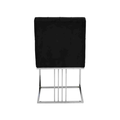 Schwarzer 4x Stühle Lehnstuhl Designer Esszimmer Möbel Essstühle Edelstahlstuhl