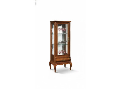 Möbel Klassisch Glasschrank Vitrine Holz Glas Schrank Schränke Regale Italien