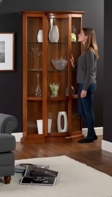 Schränke Holz Vitrine Glas Schrank Vitrine Wohnzimmer Möbel Anrichte