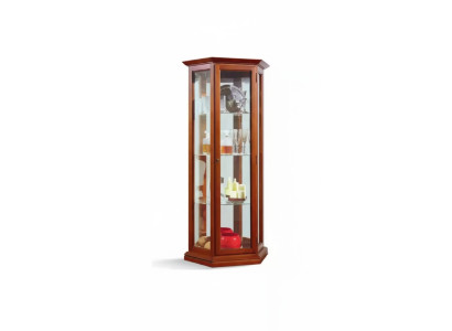 Vitrine Schränke Vitrinen Holz Luxus Wohnzimmer Möbel Schrank Braun Neu