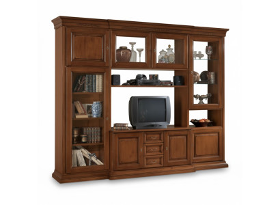 Wohnzimmer Möbel Wohnwand klassisch Italienischer Stil Holz Möbel Neu